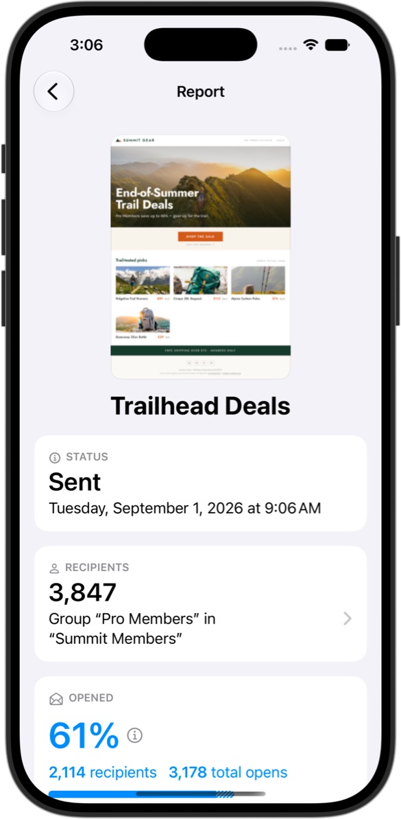 Screenshot of Direct Mail for iOS