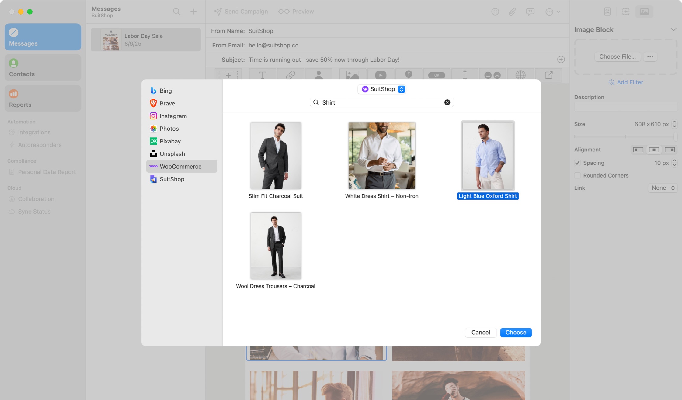 Browse WooCommerce product images from Direct Mail