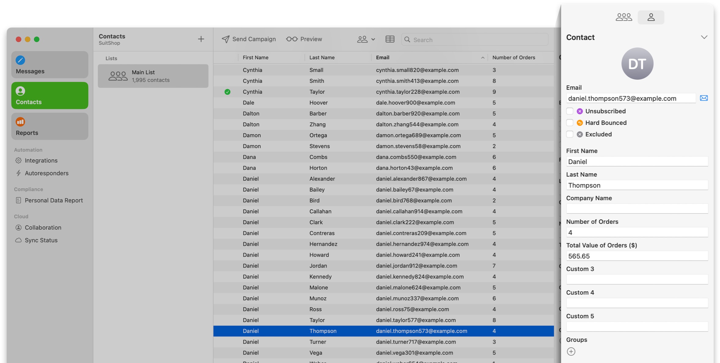 Direct Mail for Mac mailing list with WooCommerce integration